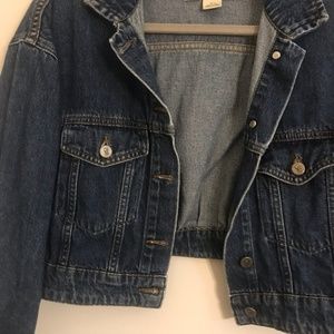 pilcro crop denim jacket from anthropologie